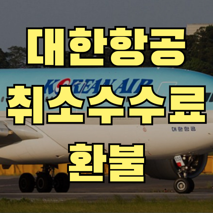 대한항공 취소수수료 가이드 - 일본거주자 경험담