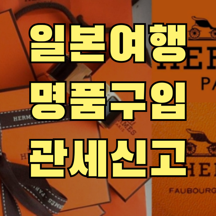 일본 명품구입 신고