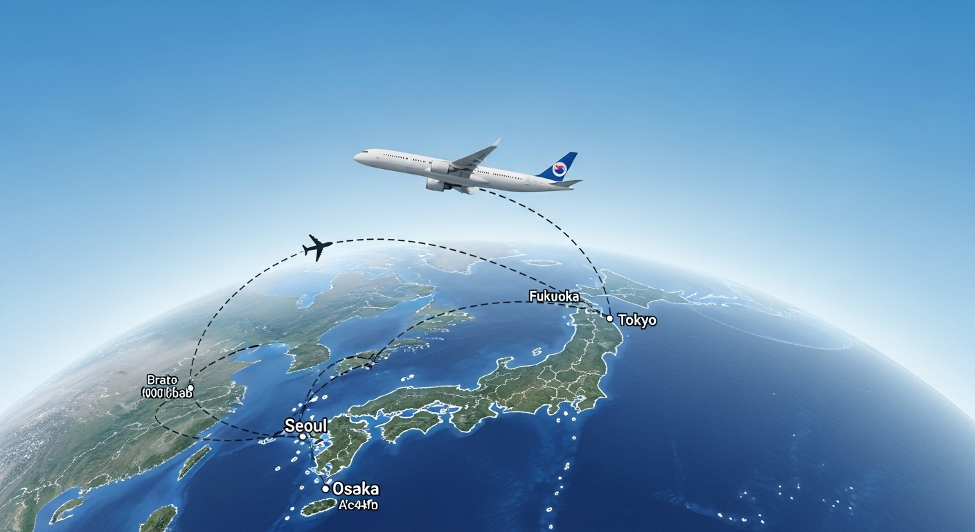 한국 출발 일본 가는 공항 총정리 썸네일 – 인천·김포·김해·대구·제주 비교