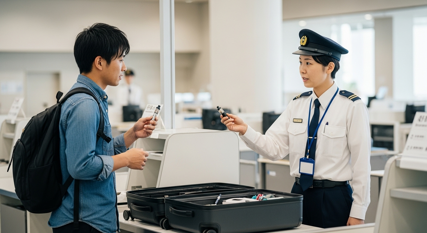 일본 전자담배 반입 가능 여부 안내 썸네일 – 니코틴 액상·아이코스·릴 반입 기준 정리