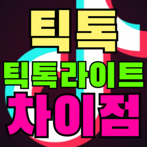 틱톡 틱톡라이트 차이