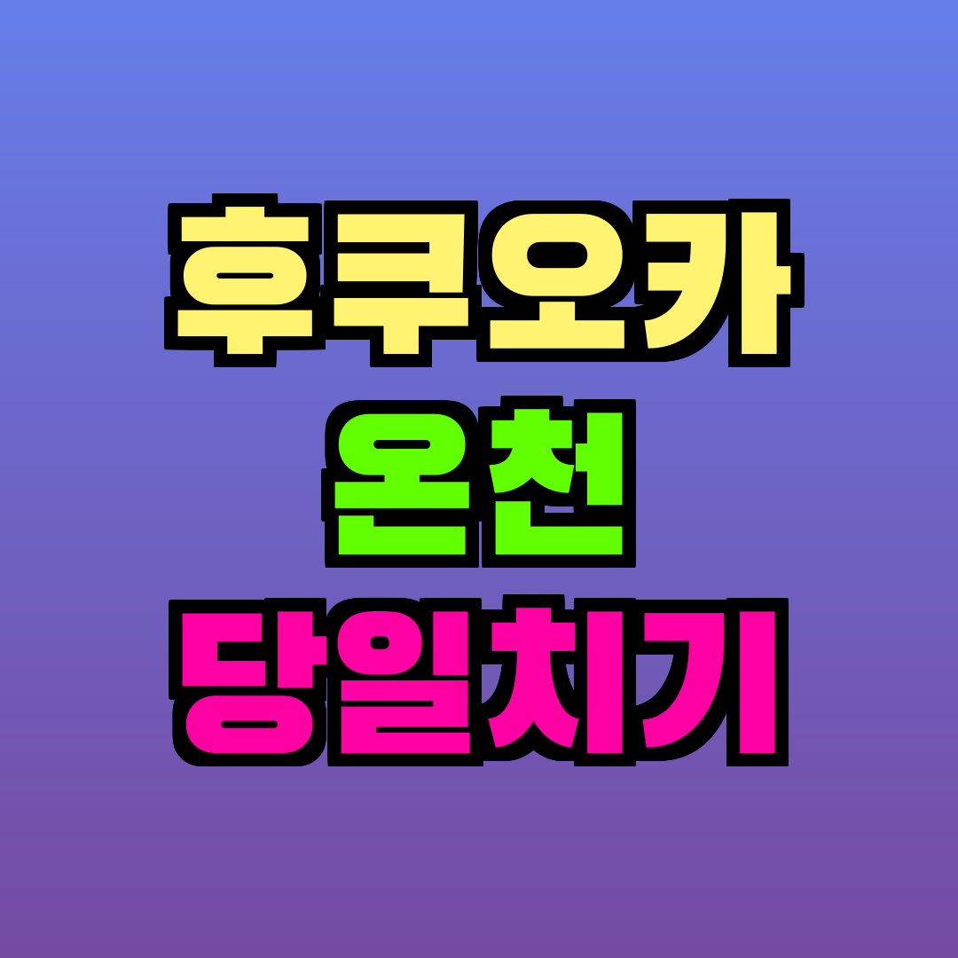 후쿠오카 온천 당일치기
