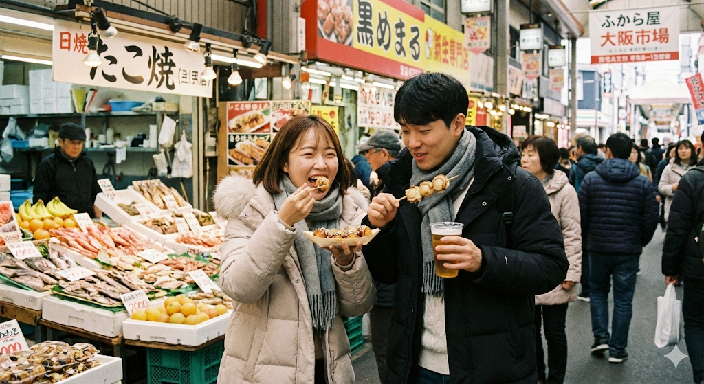 오사카 쿠로몬시장 스시