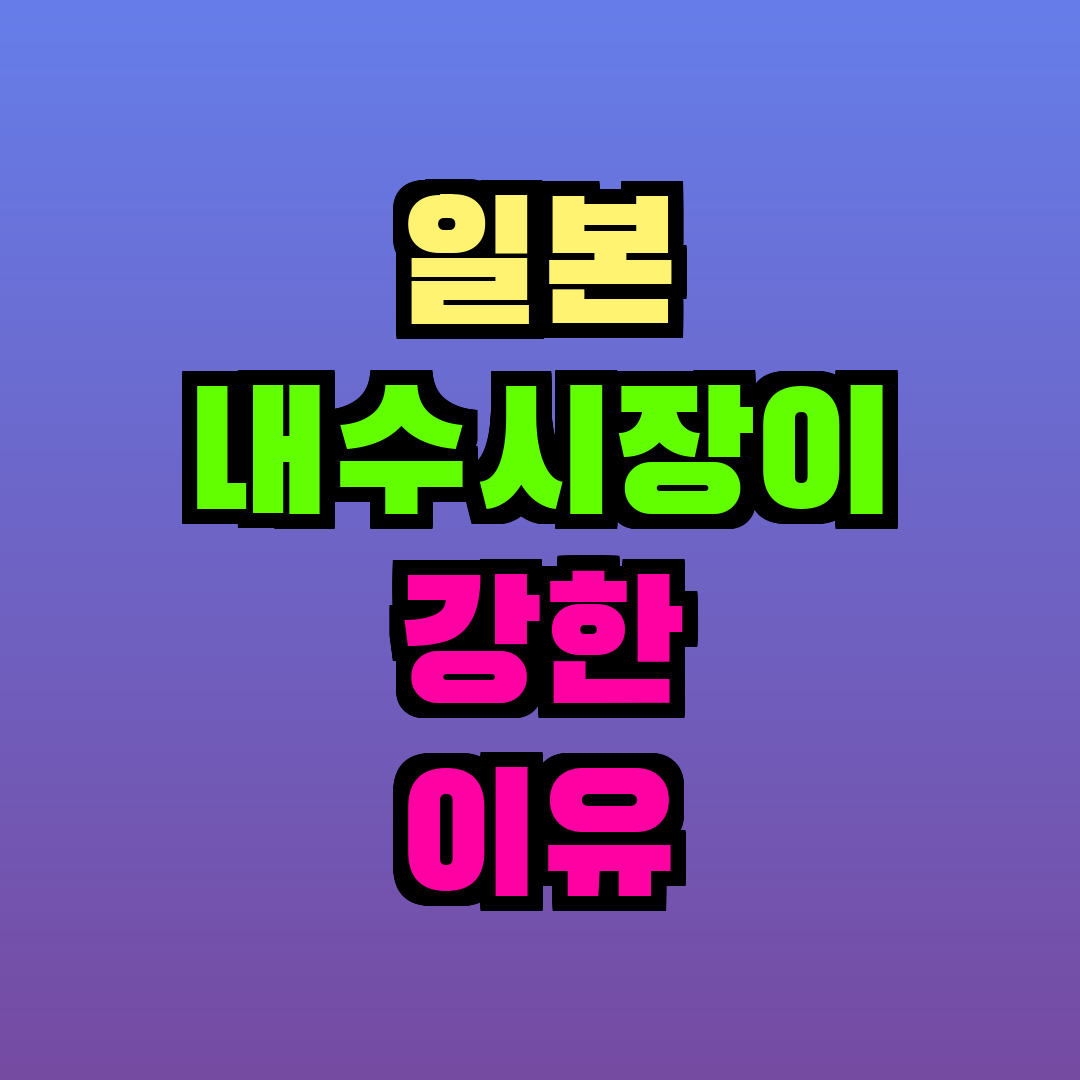 일본 내수시장