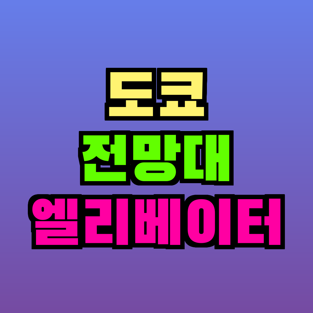 도쿄 전망대 엘리베이터