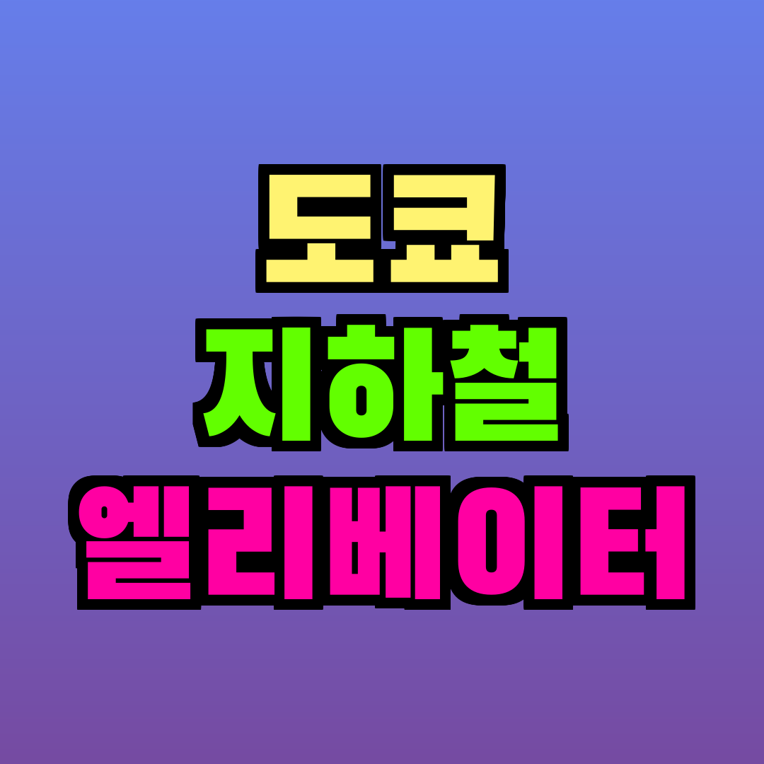 도쿄 지하철 엘리베이터