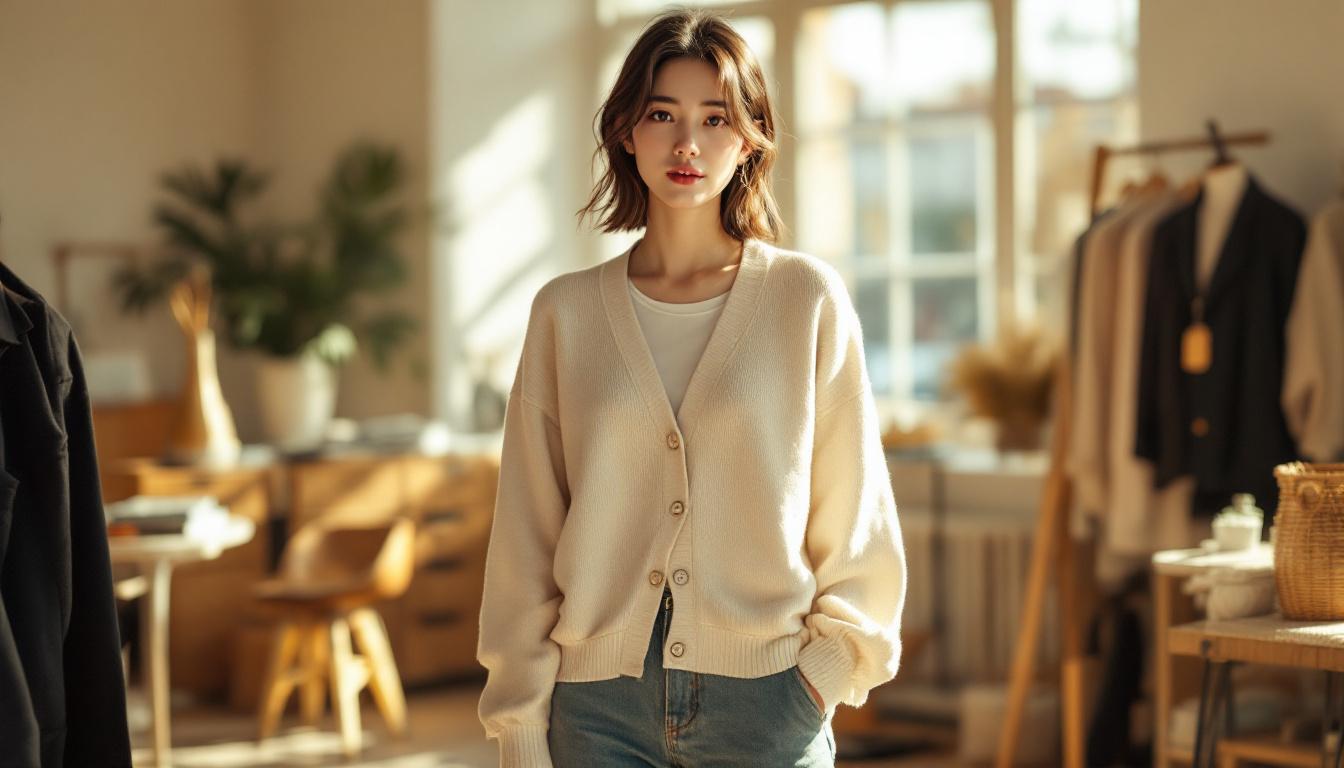 라인별 꼼데가르송 가디건 여자 사이즈 실측표