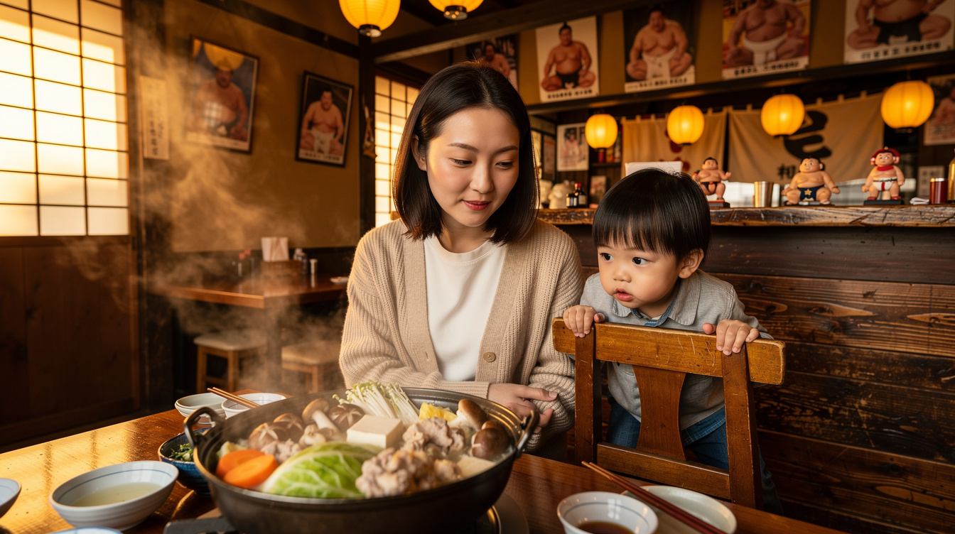 찬코나베 식당에서 아이와 식사할 때 주의사항