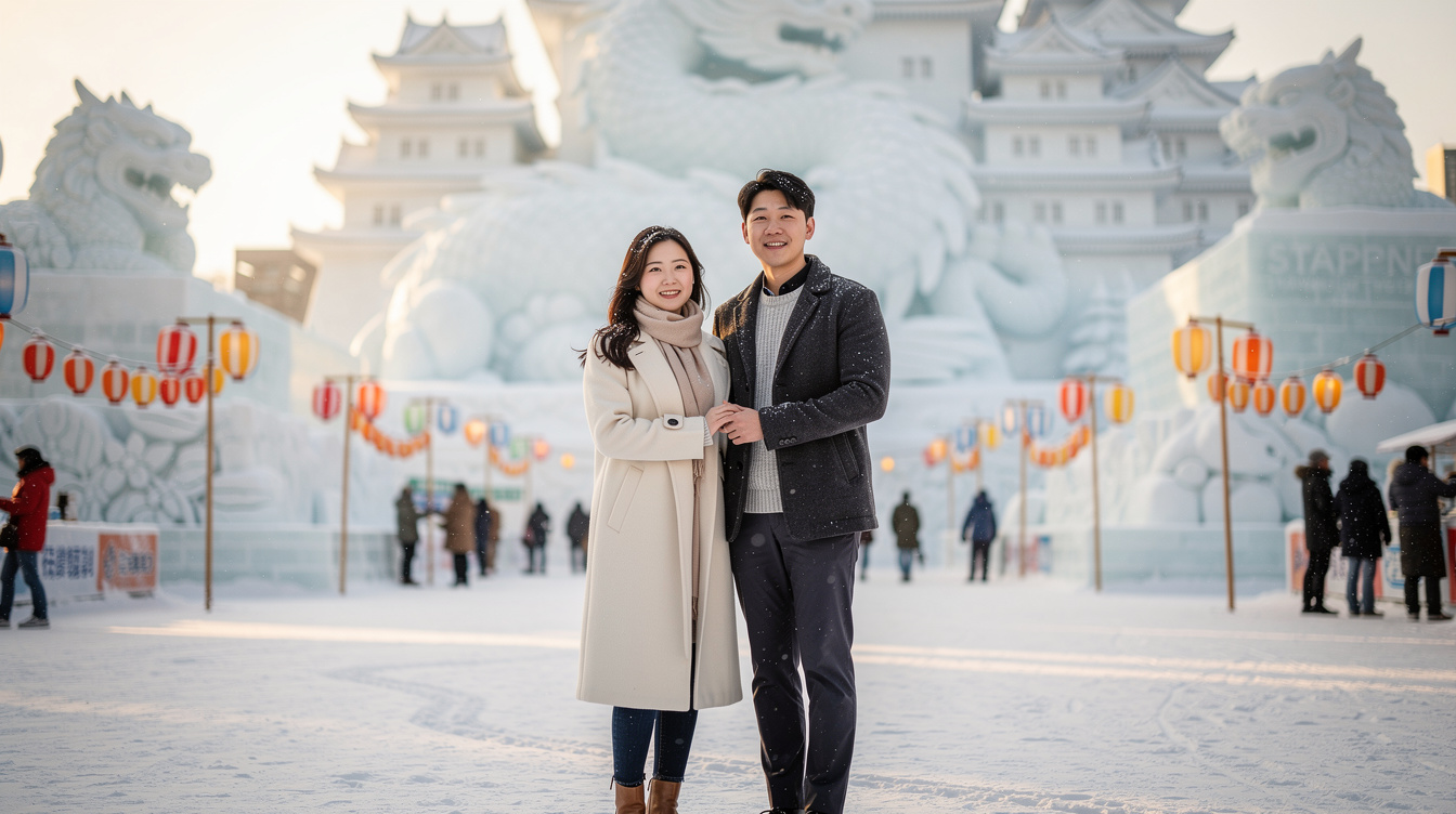 삿포로 눈축제 기간 중 세 가지 핵심 회장