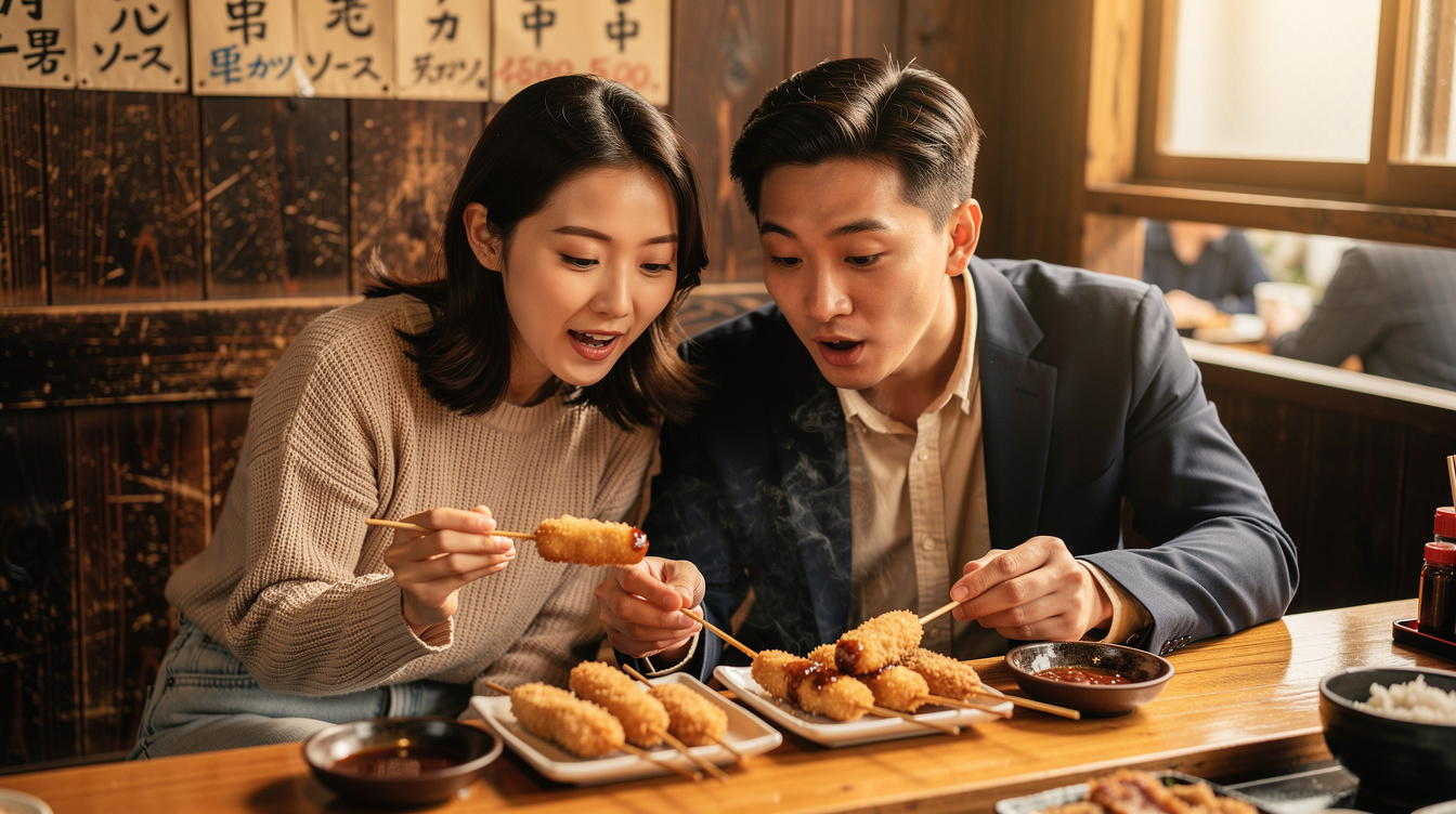 오사카 쿠시카츠 먹는법 순서 — 입장부터 퇴장까지