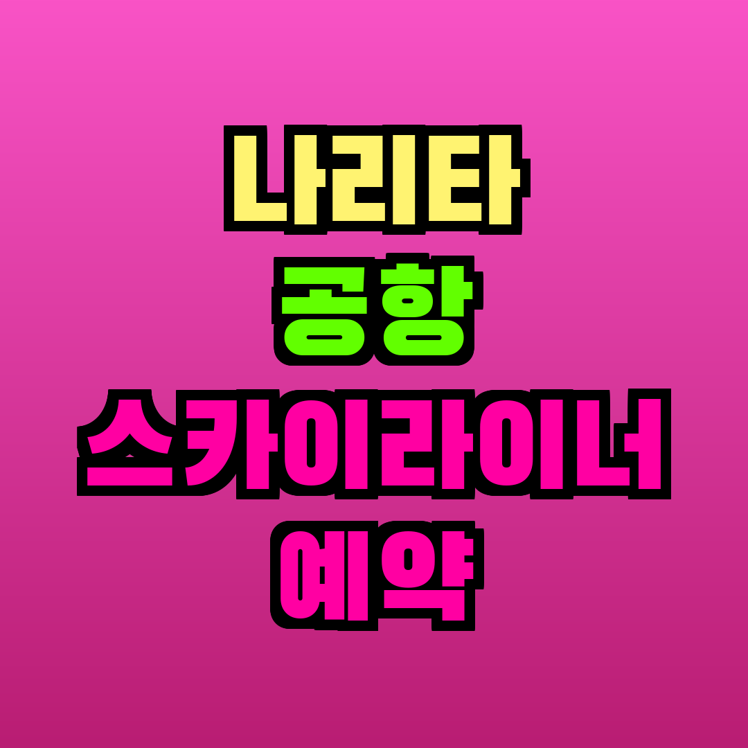 나리타 공항 스카이라이너 예약