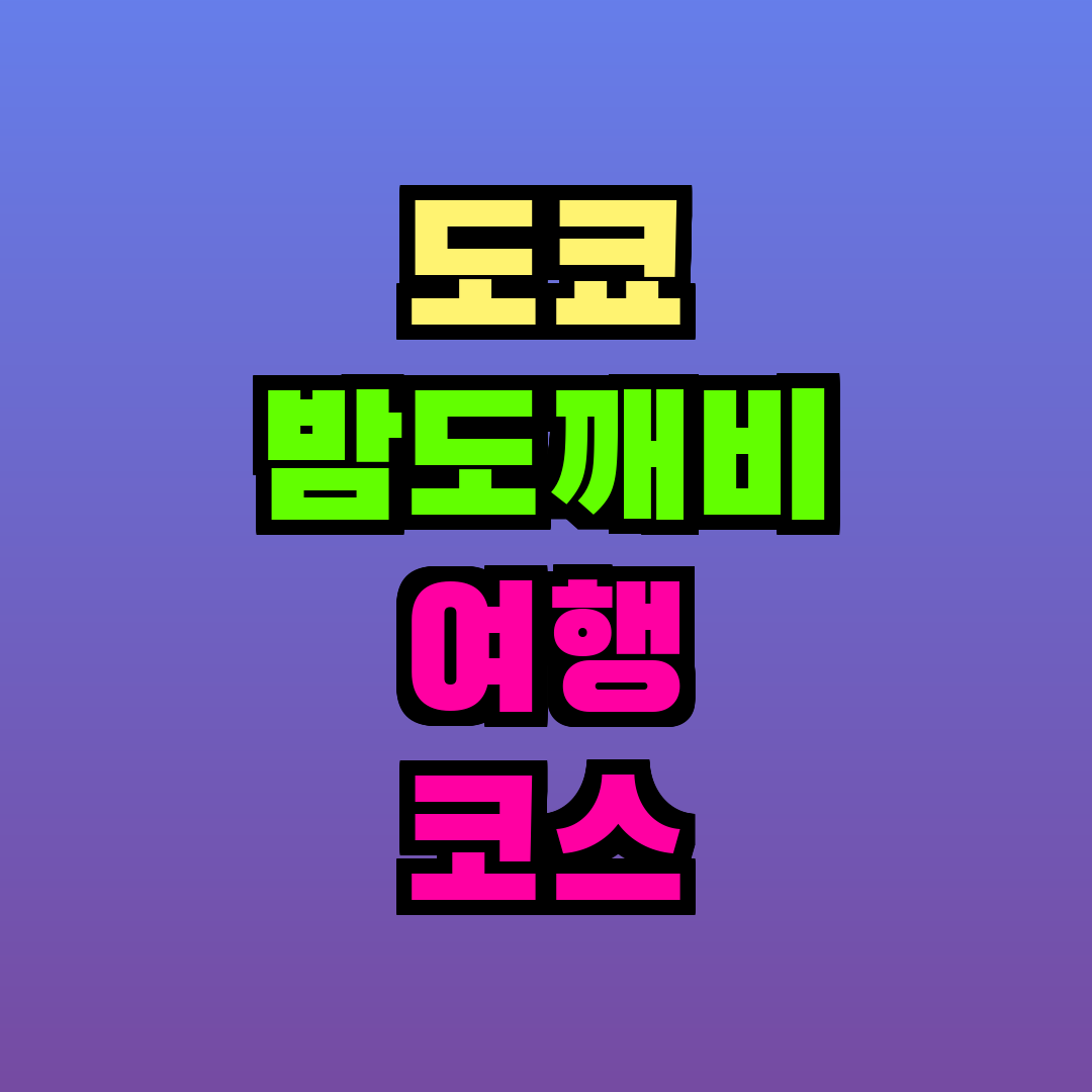 도쿄 밤도깨비 여행 코스
