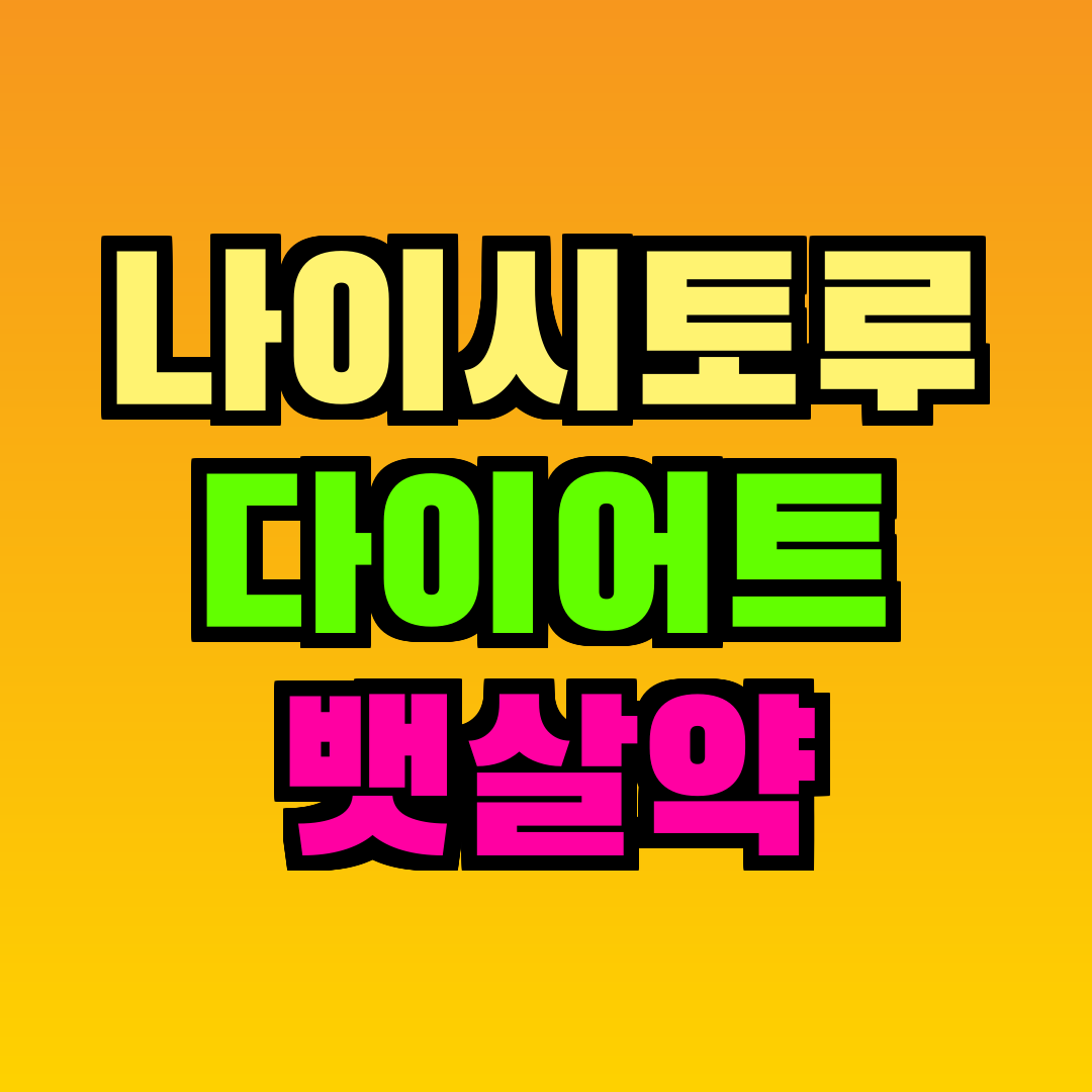 나이시토루 다이어트 뱃살약