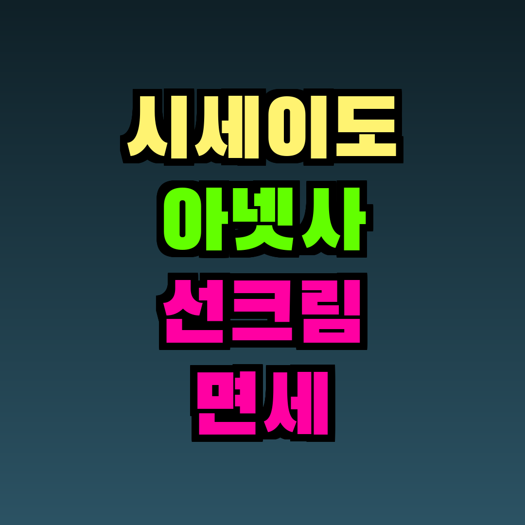 시세이도 아넷사 선크림 면세