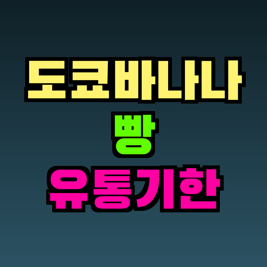 도쿄바나나 빵 유통기한