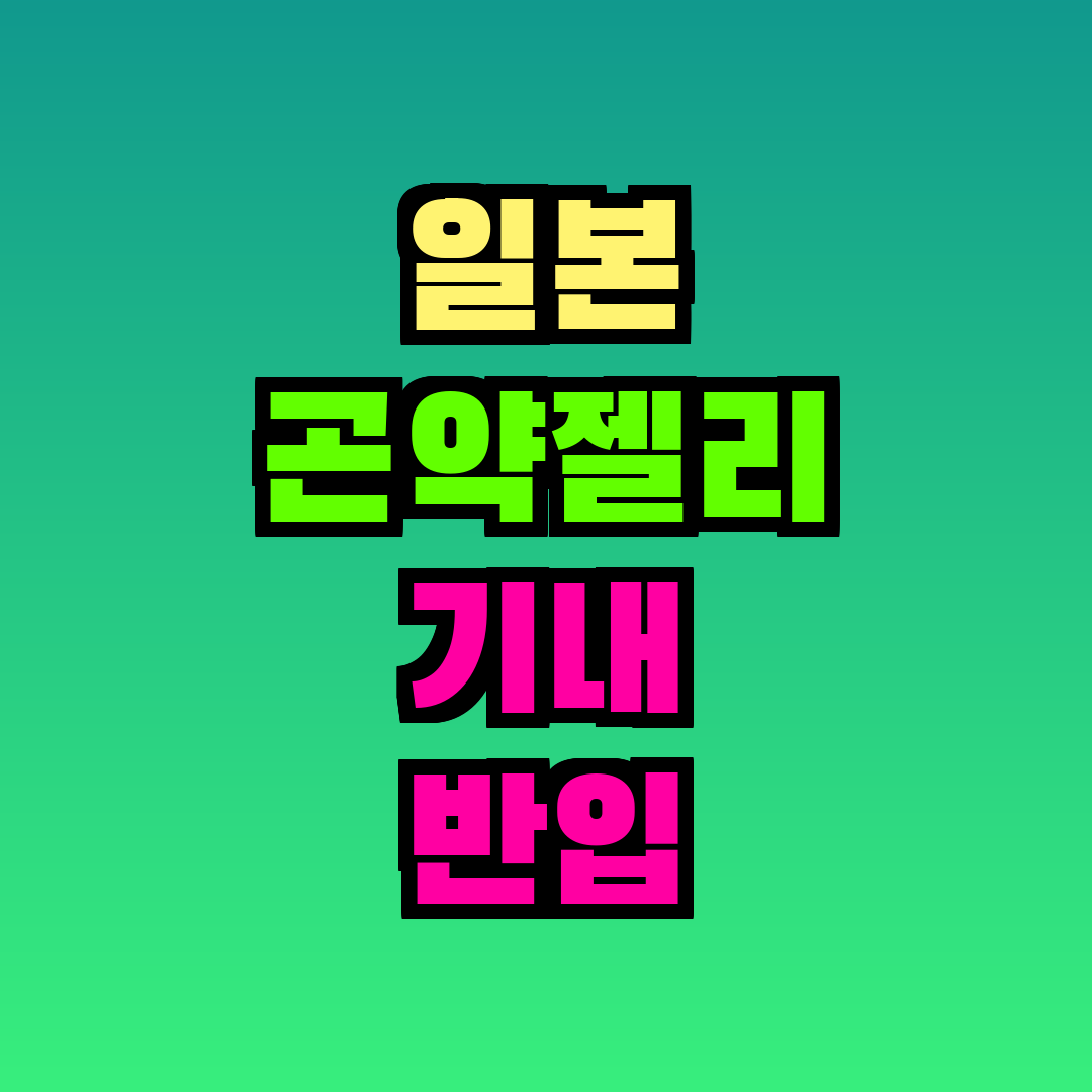 일본 곤약젤리 기내 반입 규정
