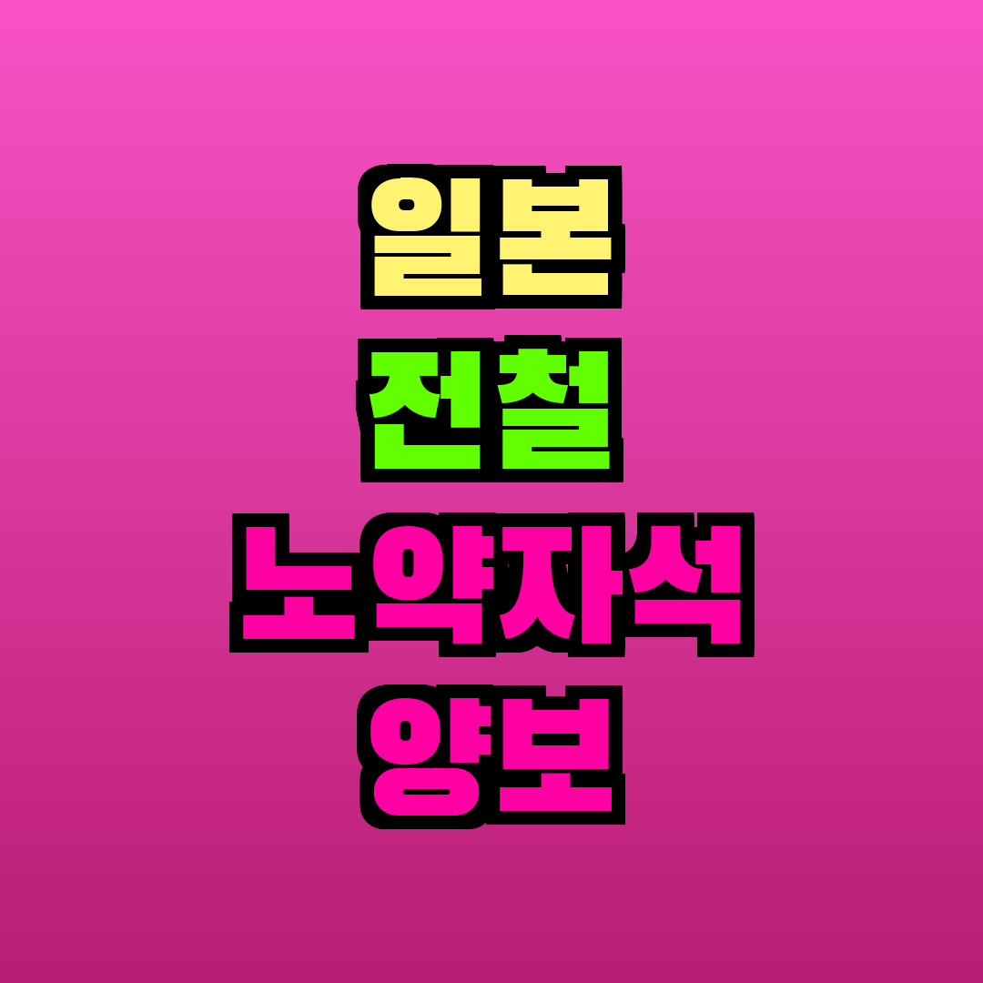 일본 전철 노약자석 양보