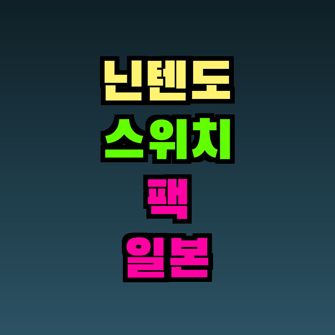 닌텐도 스위치 팩 일본 구매