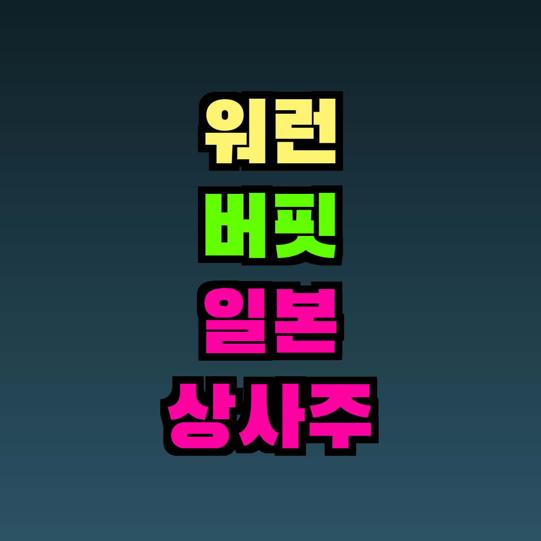 워런 버핏 일본 상사주 투자
