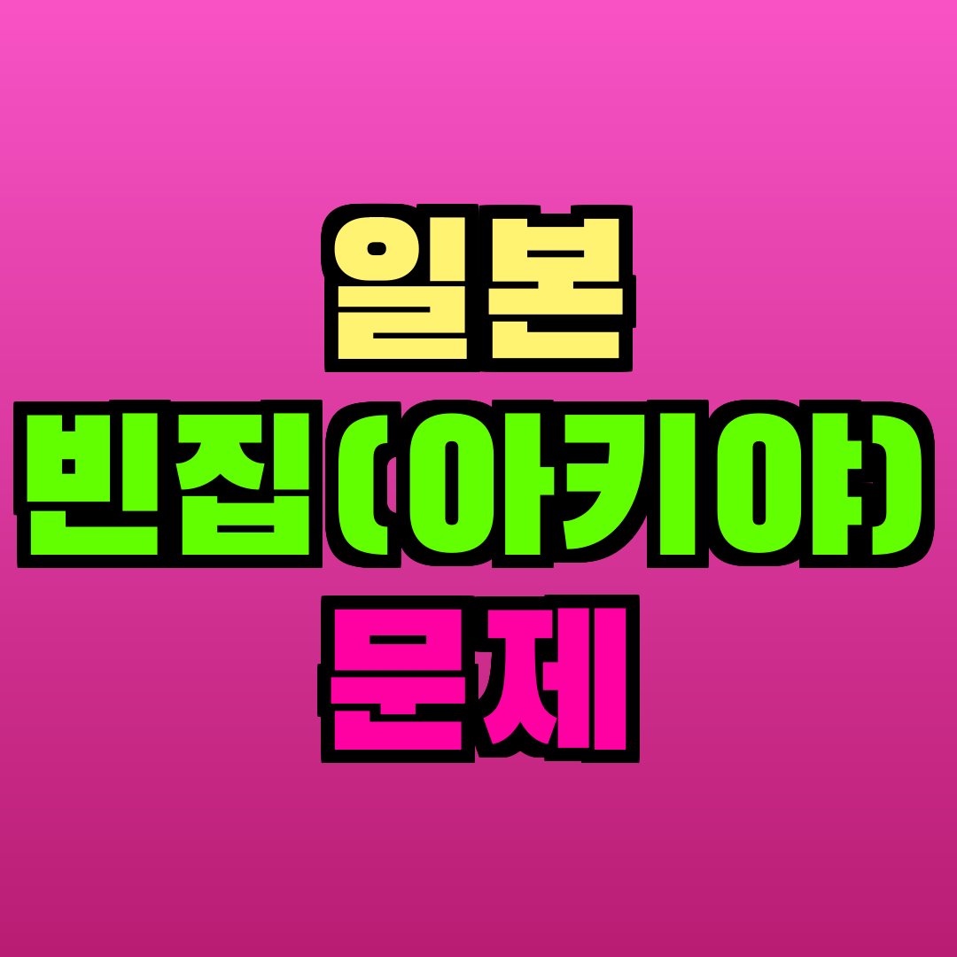 일본 빈집(아키야) 문제