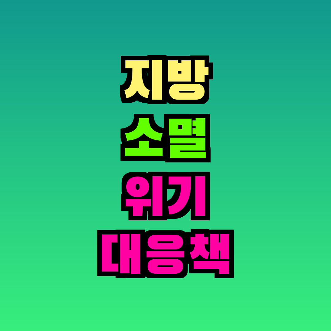 지방 소멸 위기 대응책