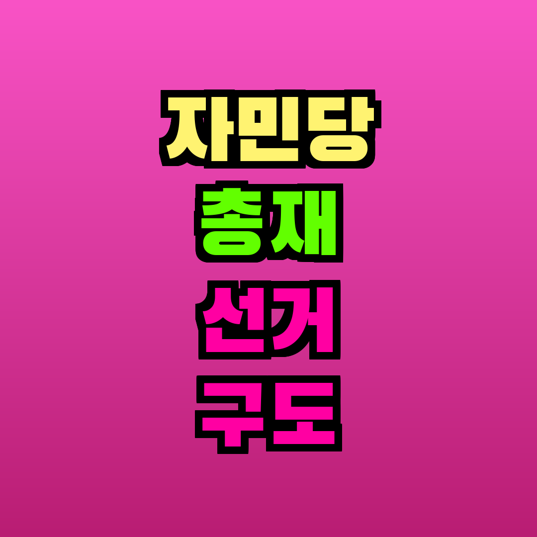 자민당 총재 선거 구도