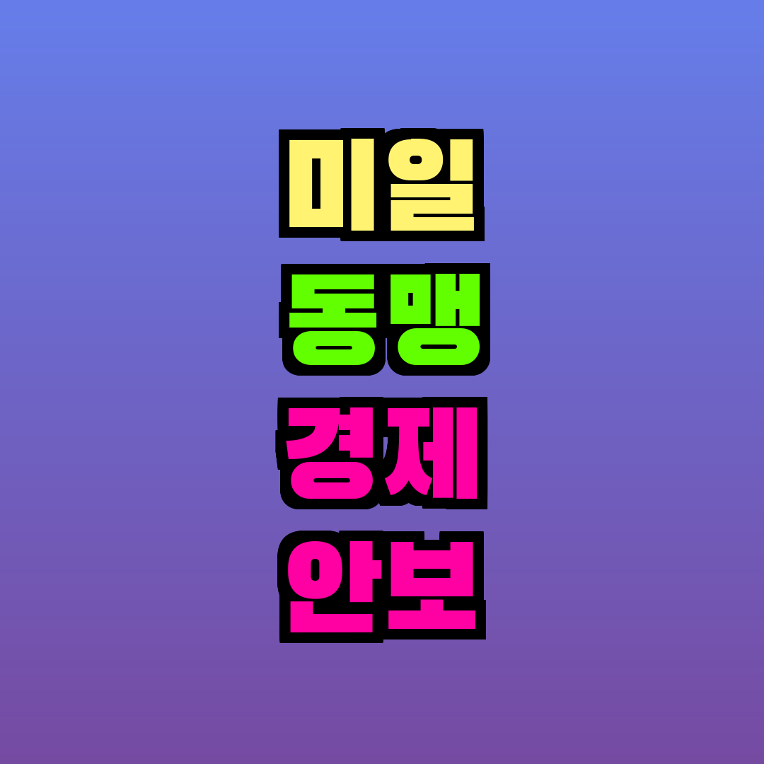 미일 동맹 경제 안보 강화