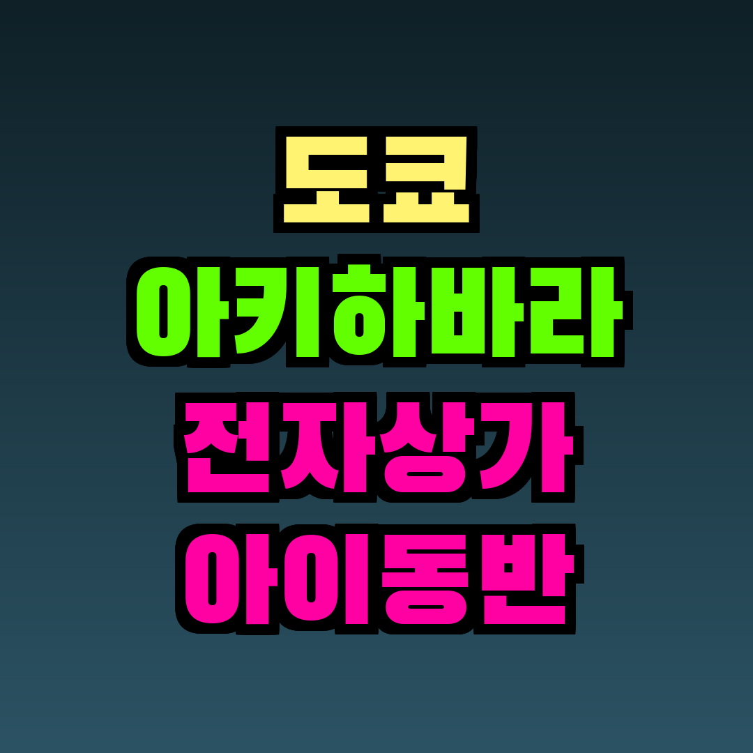 도쿄 아키하바라 전자상가 아이동반 식당