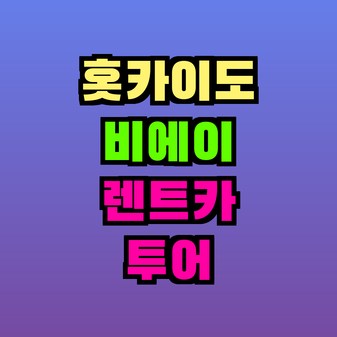 홋카이도 비에이 렌트카 투어