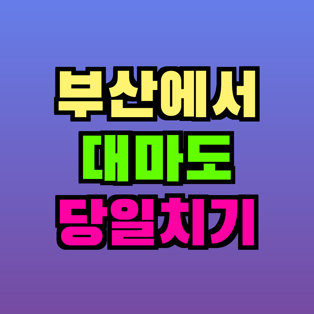 부산에서 대마도 당일치기