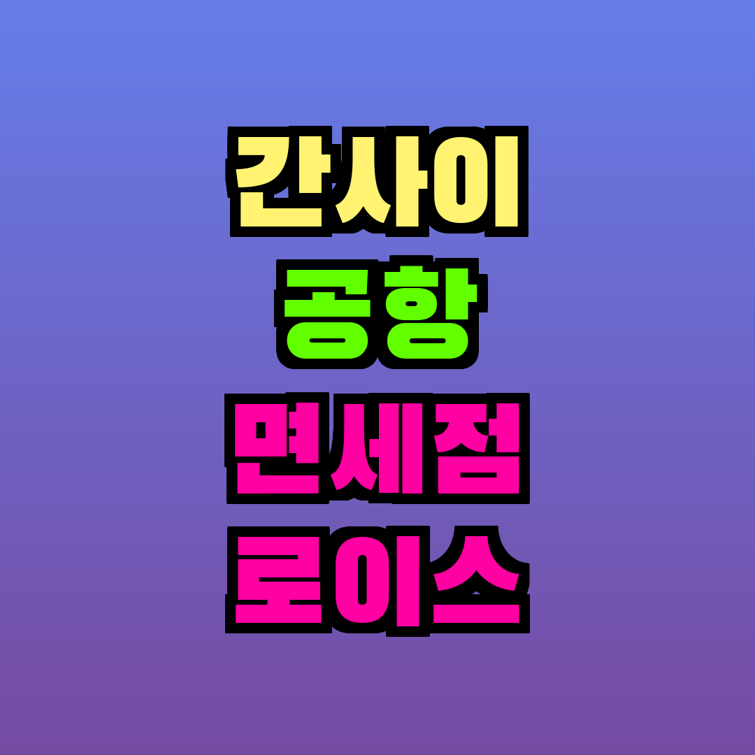 간사이 공항 면세점 로이스