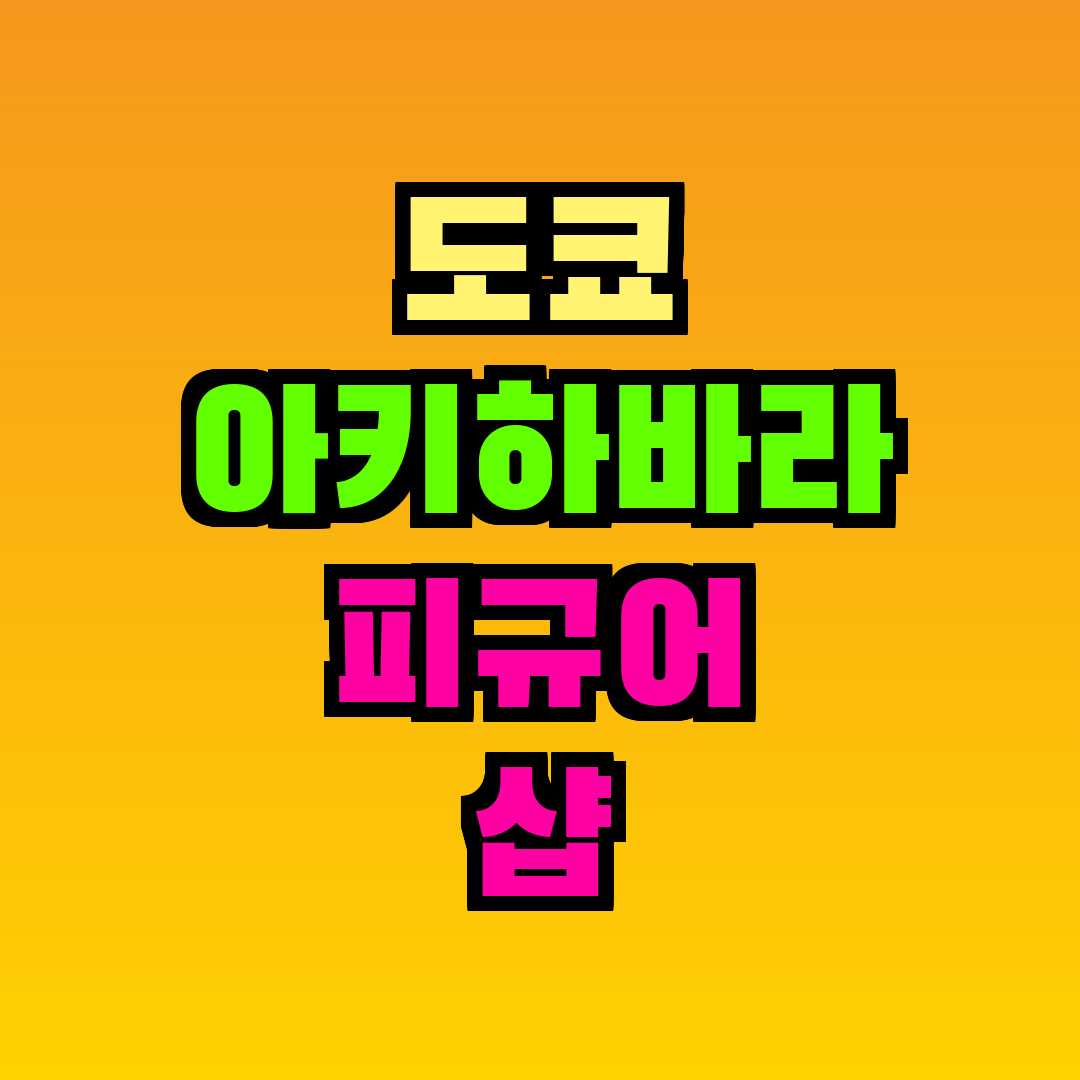 도쿄 아키하바라 피규어 샵
