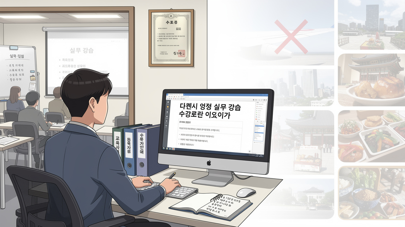 다켄시 등록 실무 강습 수강료란 무엇인가