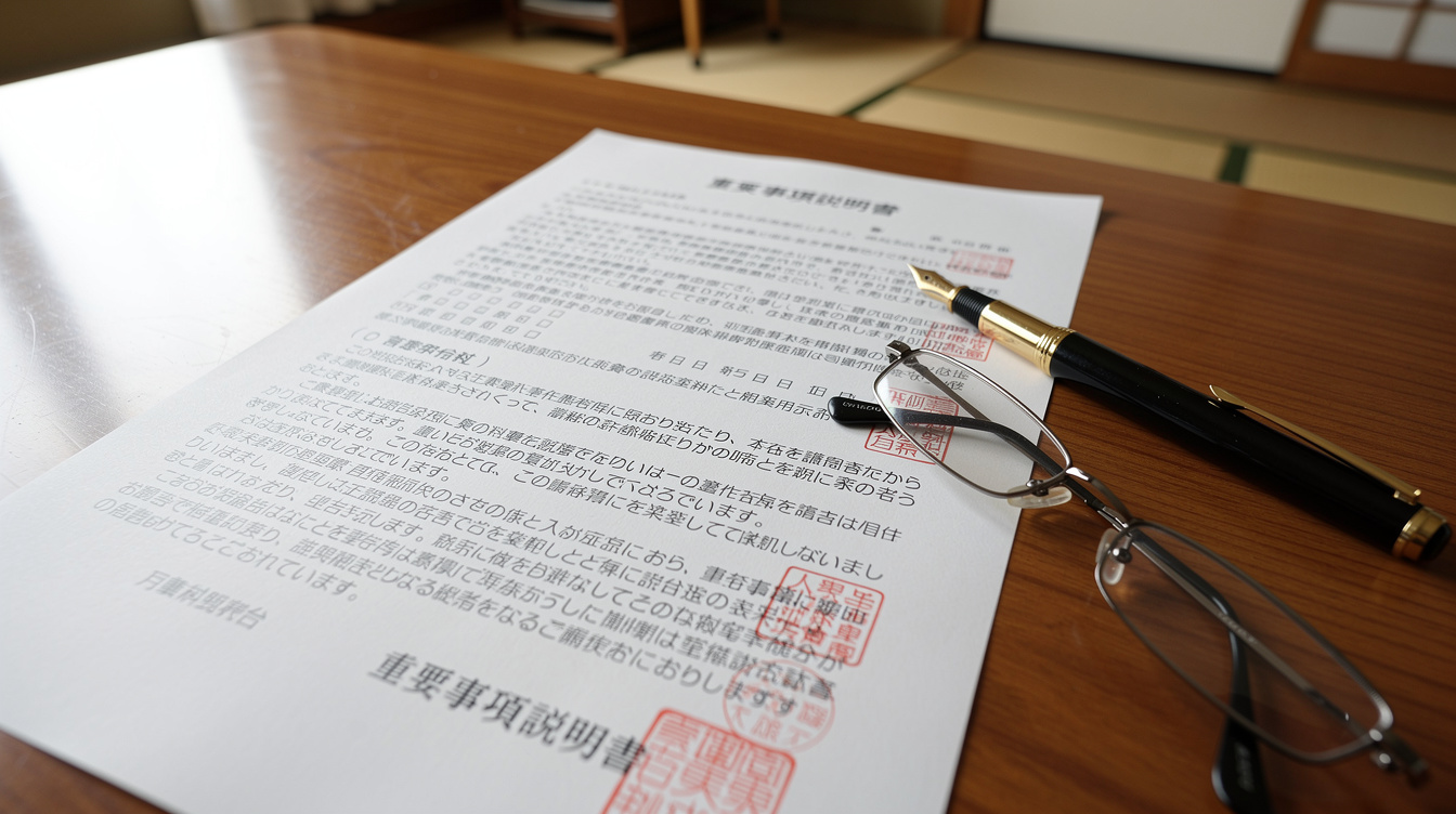 중요사항 설명서(重要事項説明書) 핵심 용어 해설