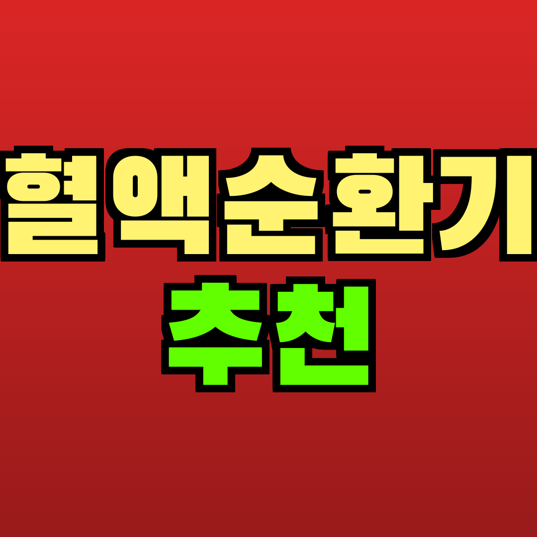 혈액순환기 추천 추천