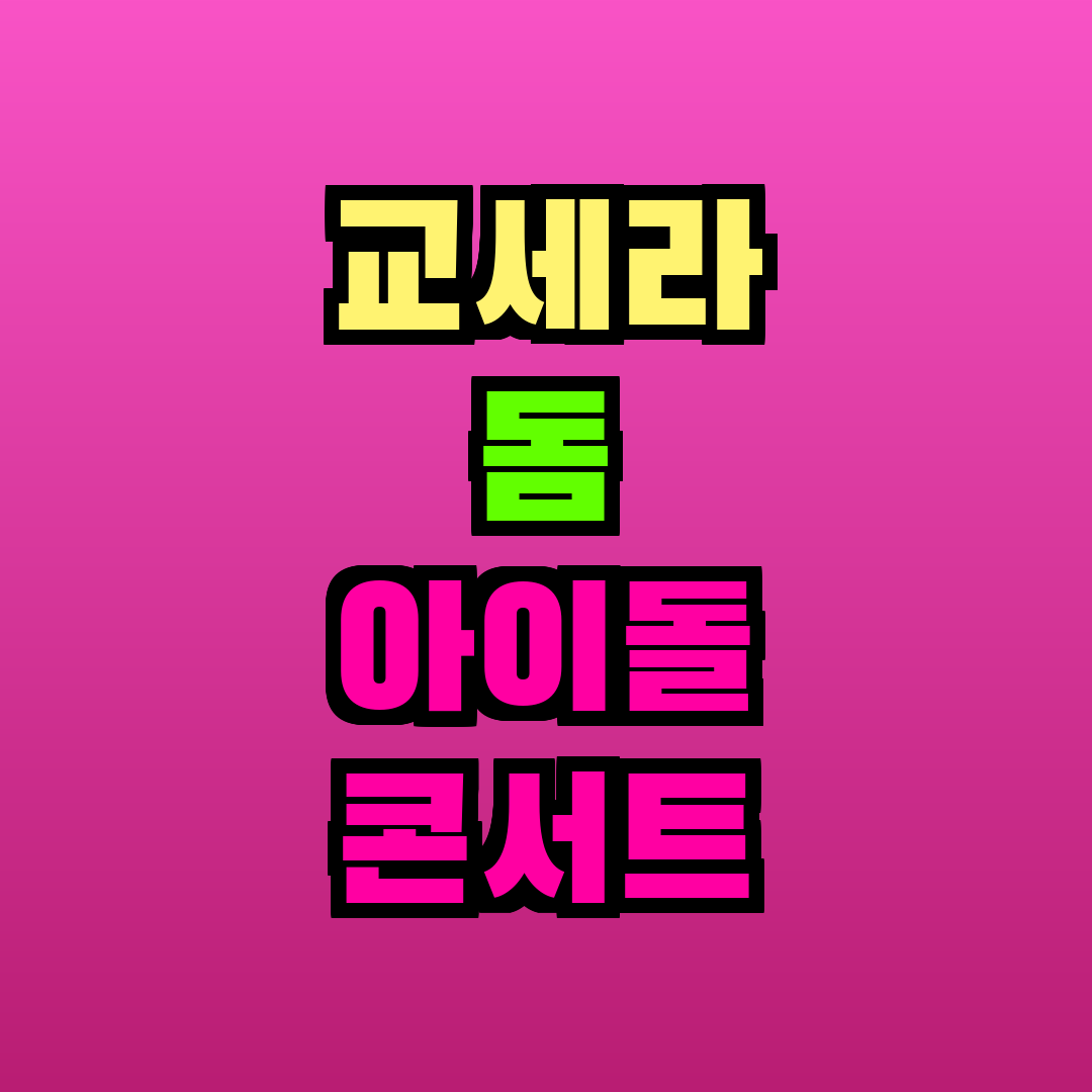 교세라 돔 아이돌 콘서트 시야