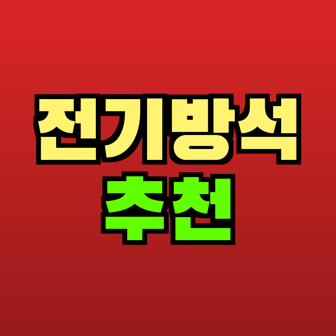 전기방석 추천 추천