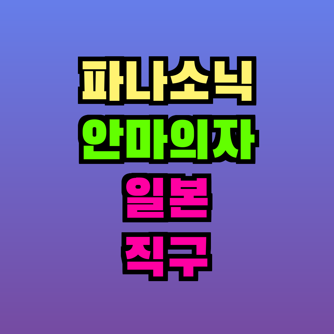 파나소닉 안마의자 일본 직구