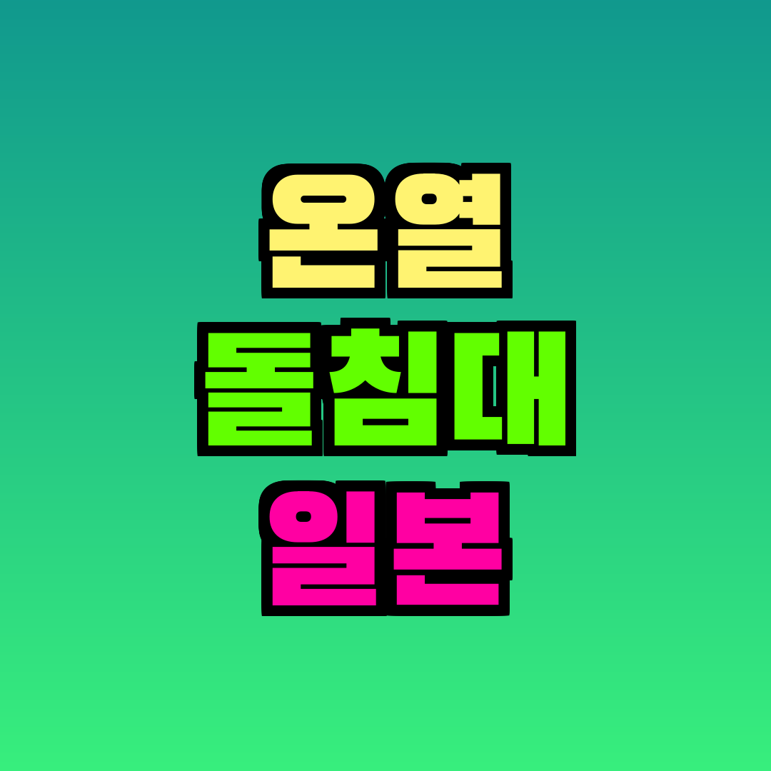 온열 돌침대 일본