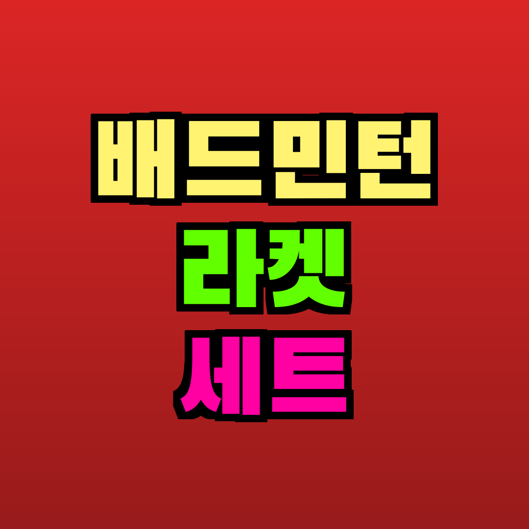 배드민턴 라켓 세트 추천