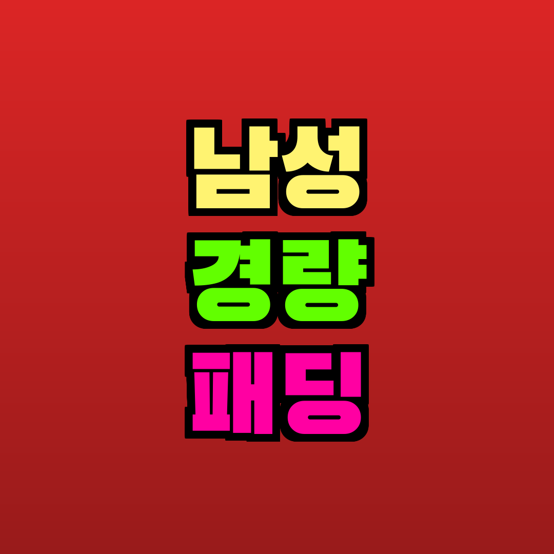 남성 경량 패딩 추천