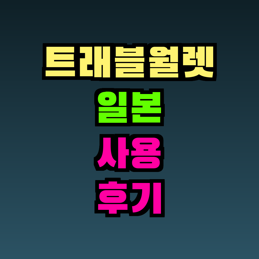 트래블월렛 일본 사용 후기