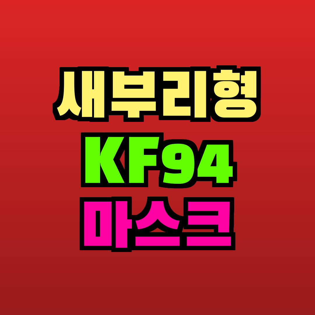 새부리형 KF94 마스크 추천