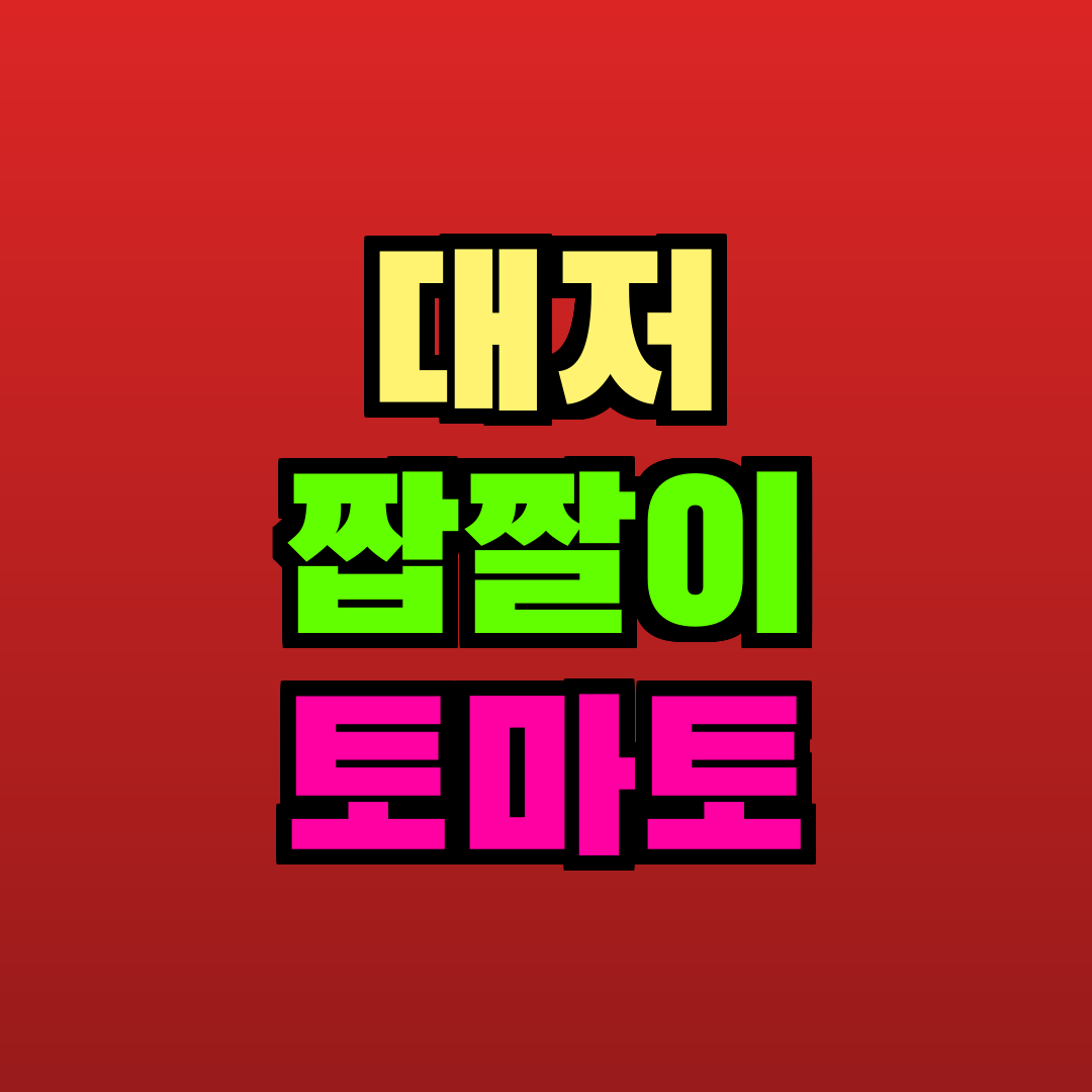 대저 짭짤이 토마토 추천