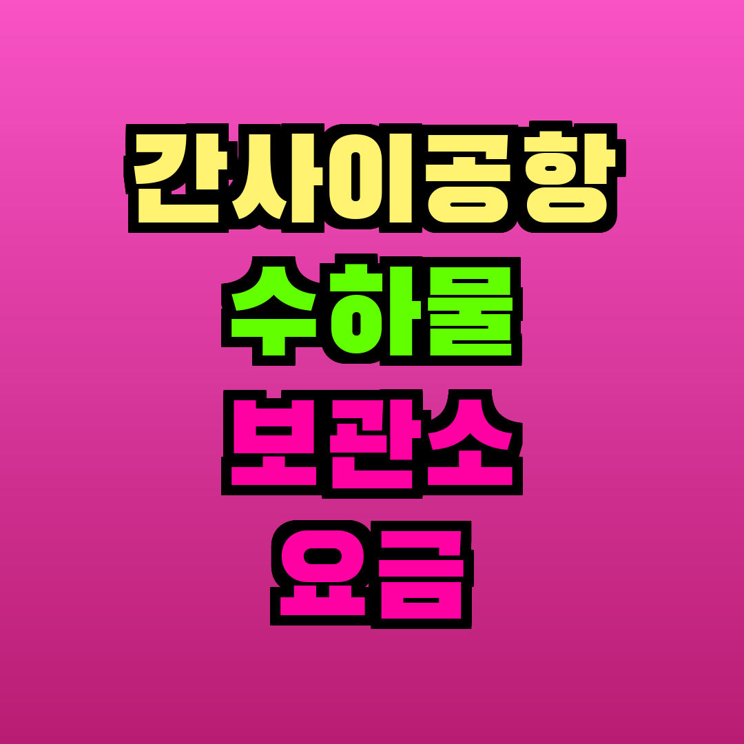 간사이공항 수하물 보관소 요금