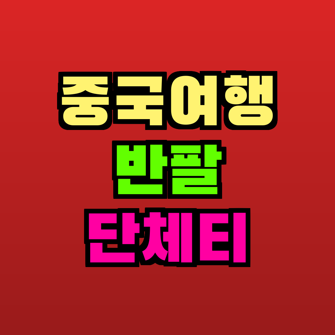 중국여행 반팔 단체티 추천
