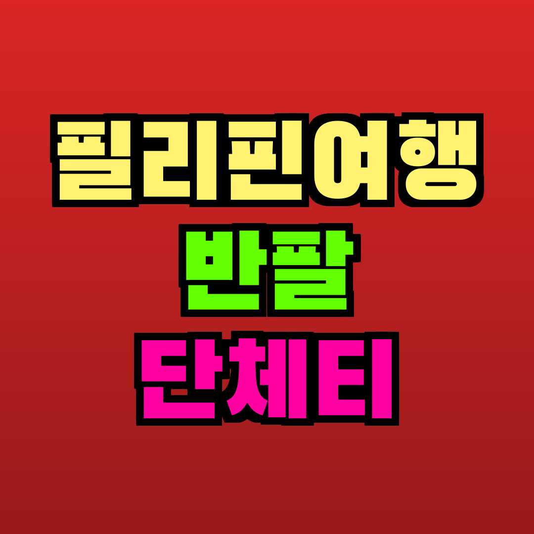 필리핀여행 반팔 단체티 추천