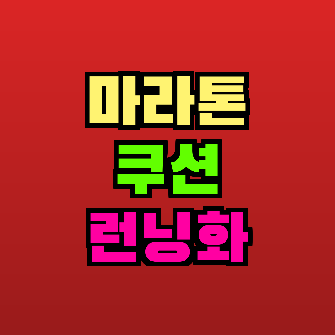마라톤 쿠션 런닝화 추천