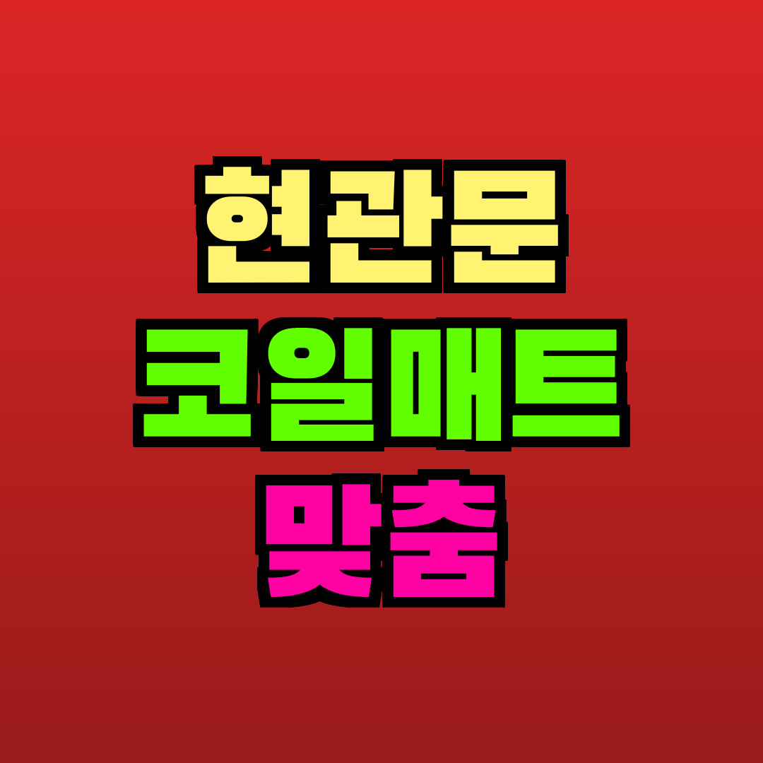 현관문 코일매트 맞춤 추천