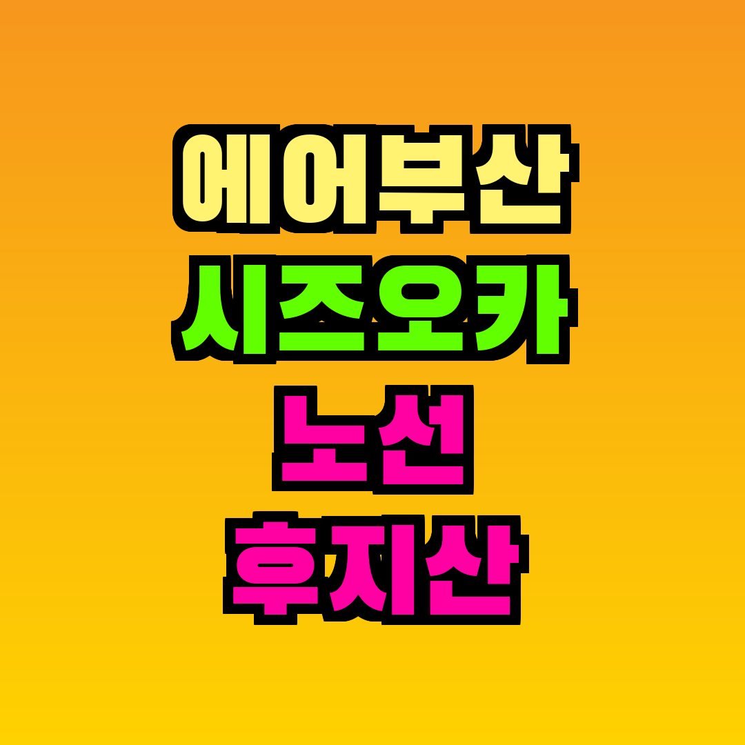 에어부산 시즈오카 노선 후지산 관광 코스 추천